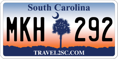 SC license plate MKH292