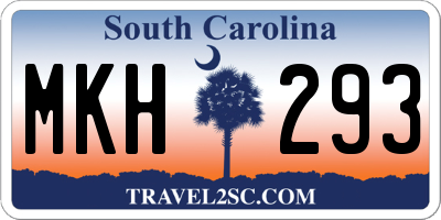 SC license plate MKH293