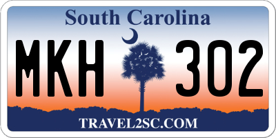 SC license plate MKH302