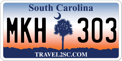 SC license plate MKH303