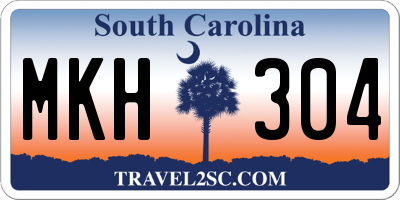 SC license plate MKH304
