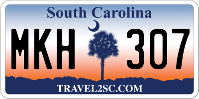 SC license plate MKH307