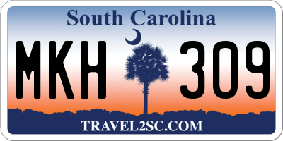 SC license plate MKH309