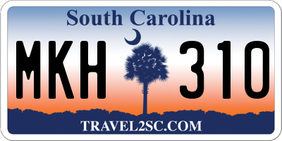 SC license plate MKH310