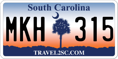 SC license plate MKH315