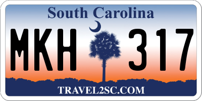 SC license plate MKH317