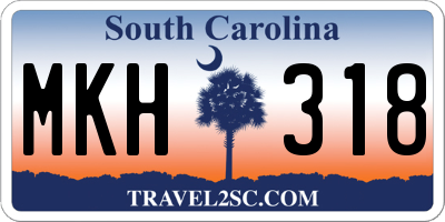 SC license plate MKH318