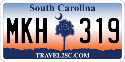 SC license plate MKH319
