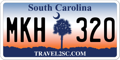 SC license plate MKH320