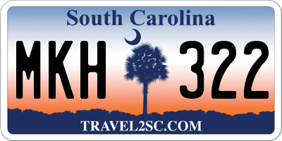 SC license plate MKH322