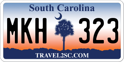 SC license plate MKH323
