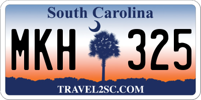 SC license plate MKH325