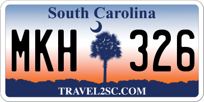 SC license plate MKH326