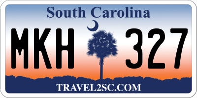 SC license plate MKH327