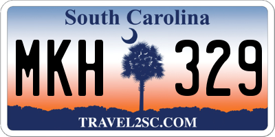 SC license plate MKH329