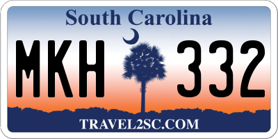 SC license plate MKH332