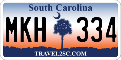 SC license plate MKH334