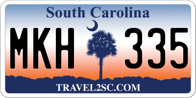 SC license plate MKH335