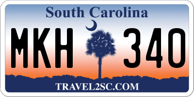 SC license plate MKH340