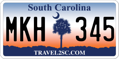 SC license plate MKH345