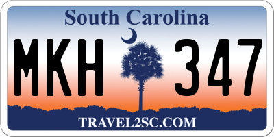 SC license plate MKH347