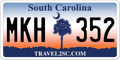 SC license plate MKH352