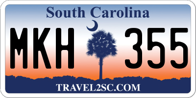 SC license plate MKH355