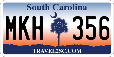 SC license plate MKH356
