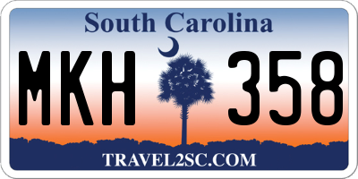 SC license plate MKH358
