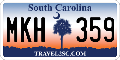 SC license plate MKH359