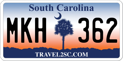 SC license plate MKH362