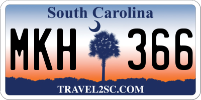 SC license plate MKH366