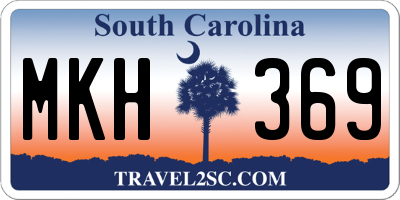 SC license plate MKH369