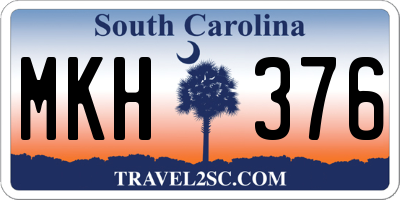 SC license plate MKH376