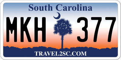 SC license plate MKH377