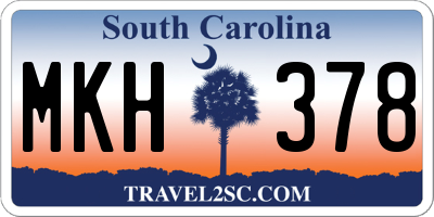 SC license plate MKH378