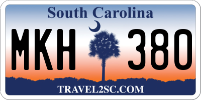 SC license plate MKH380