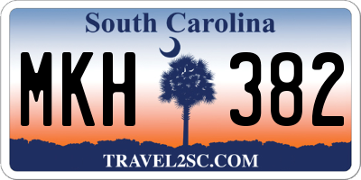 SC license plate MKH382