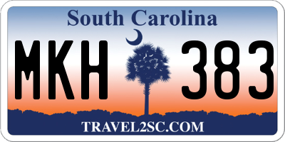 SC license plate MKH383
