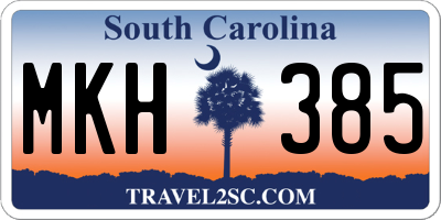 SC license plate MKH385