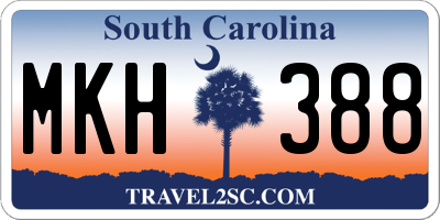 SC license plate MKH388