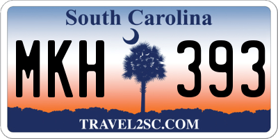 SC license plate MKH393