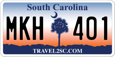SC license plate MKH401