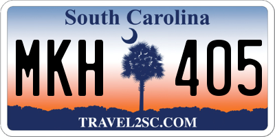 SC license plate MKH405