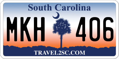 SC license plate MKH406