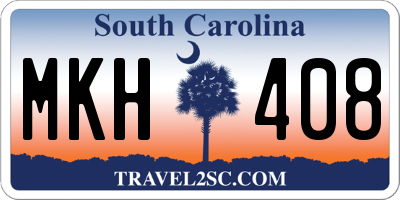 SC license plate MKH408