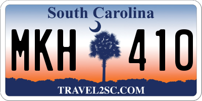 SC license plate MKH410