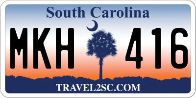 SC license plate MKH416