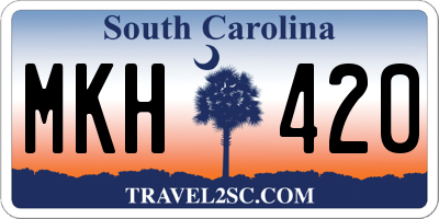 SC license plate MKH420