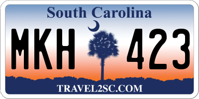 SC license plate MKH423